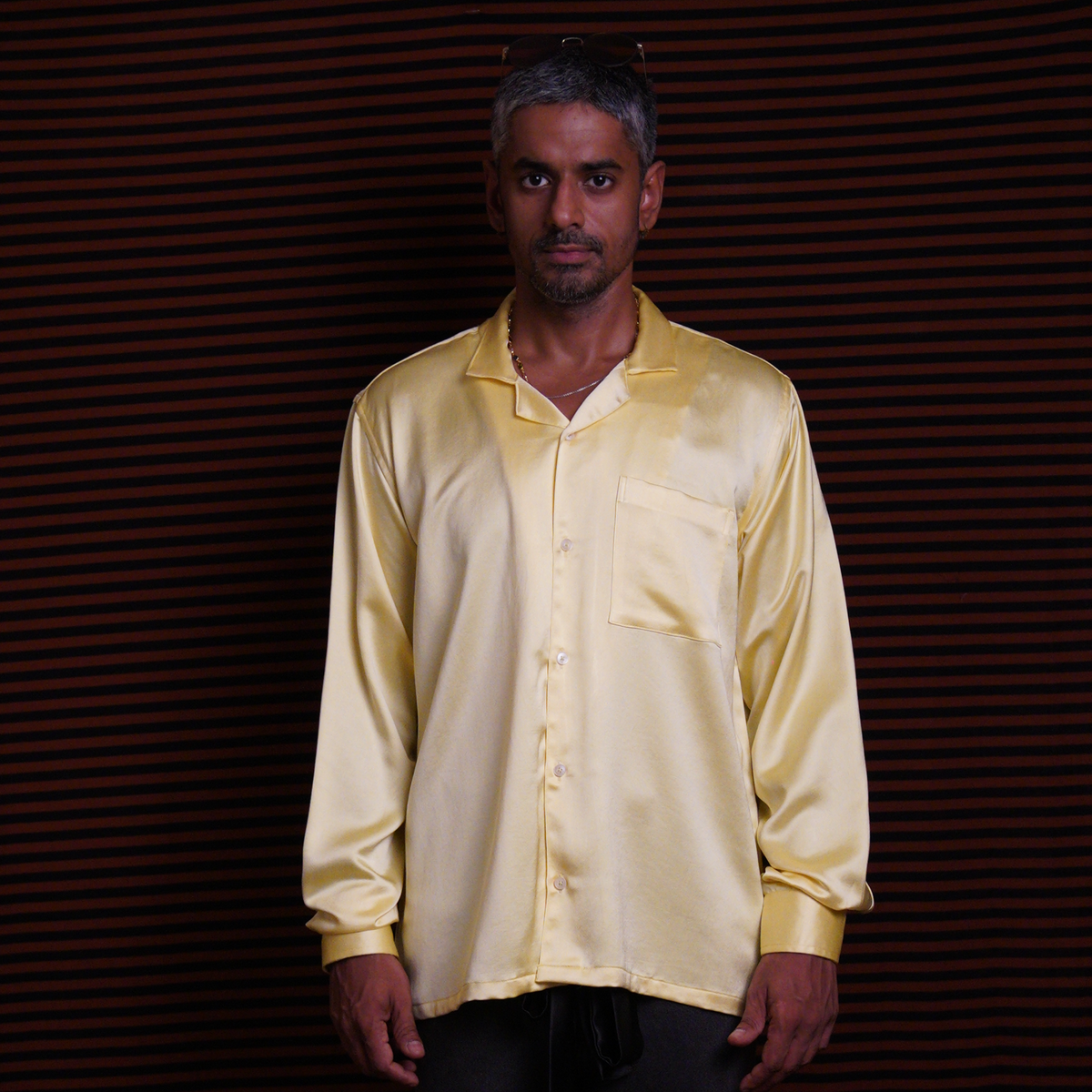 Butter Yellow Silk Shirt